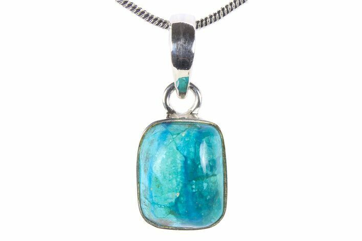 Peruvian Blue Opal Pendant (Necklace) - Sterling Silver #382821